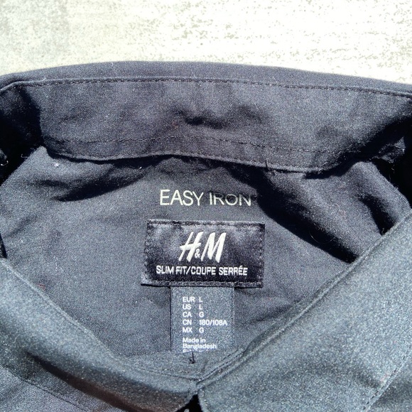 Black H&M Long Sleeve Dress Shirt - Picture 3 of 3